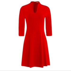 Jude Connally Kennedy Ponte Dress - Red Large